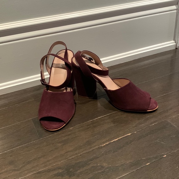 Reiss Suede sandals in burgundy, dark red, maroon, oxblood size 40 - Picture 3 of 8
